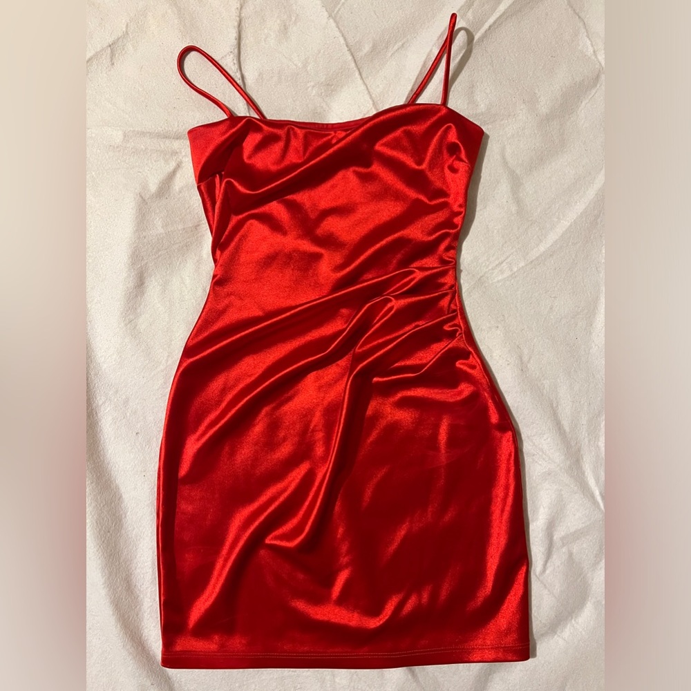 Windsor Party Babe Satin Pleat Mini Dress